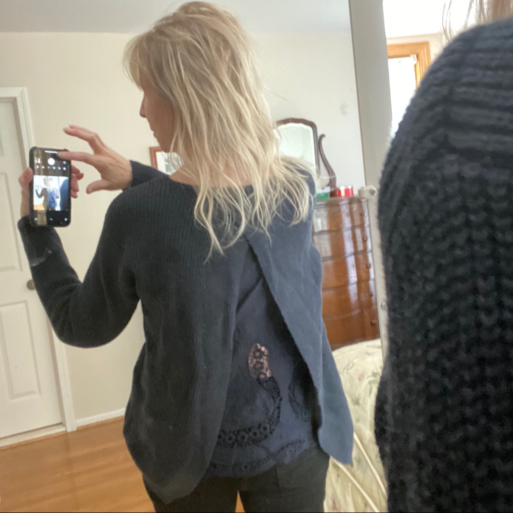 Wrap Split Back Sweater